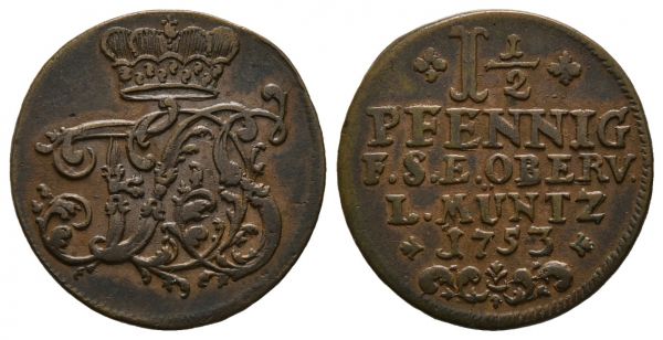 1 1/2 Pfennig (1753)