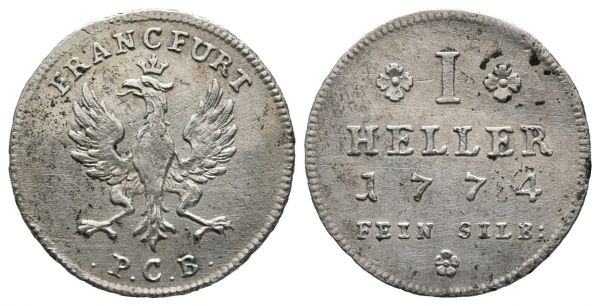Probe-Heller in Silber (1774)