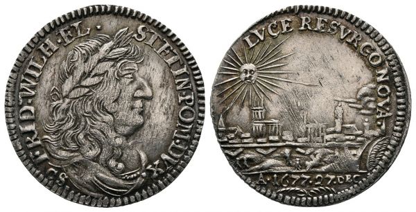 Silberabschlag vom Doppeldukat (1677)